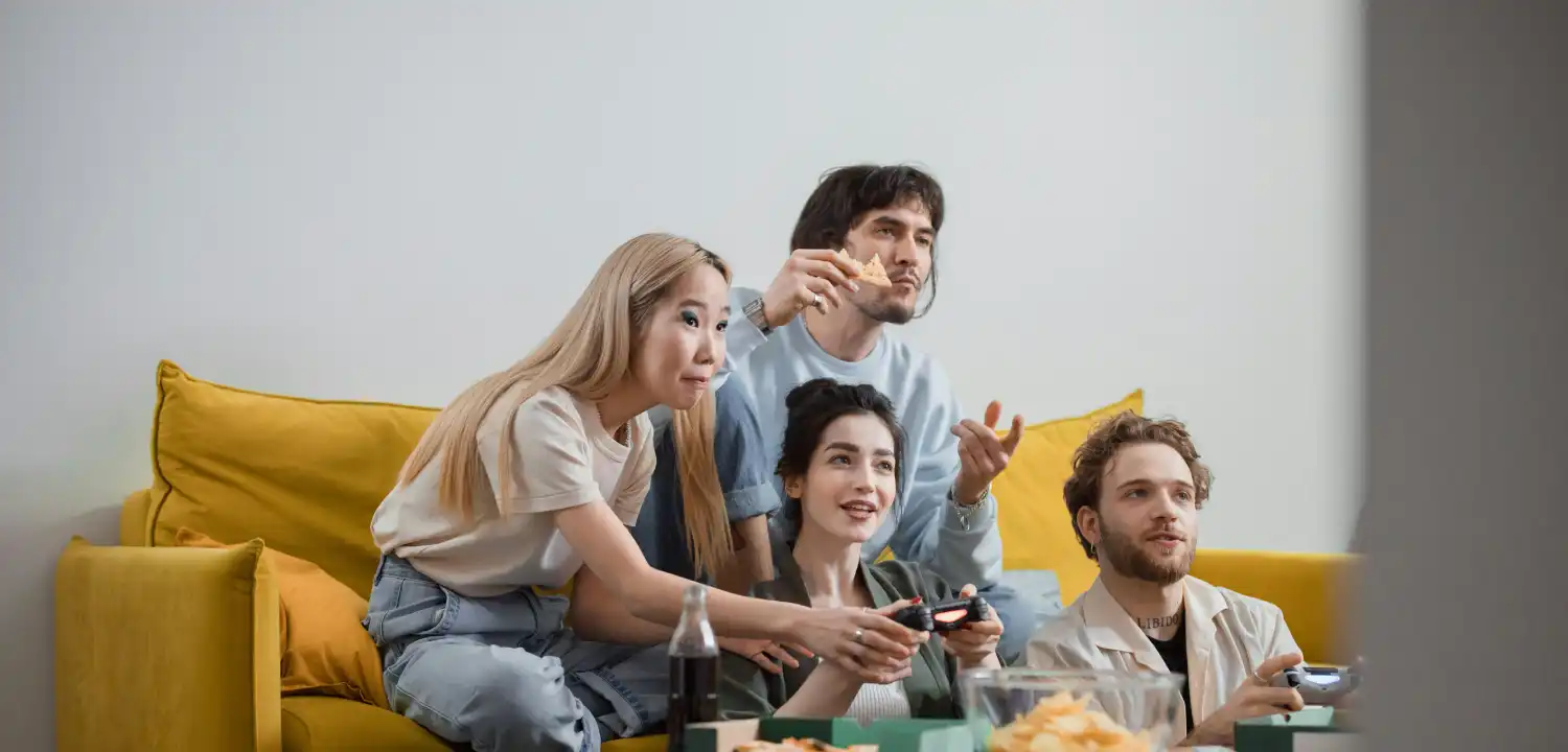 People sitting on sofa